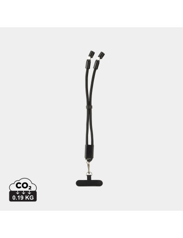 Bracelet téléphone avec câble 60W en rPET RCS LoopAmp personnalisable