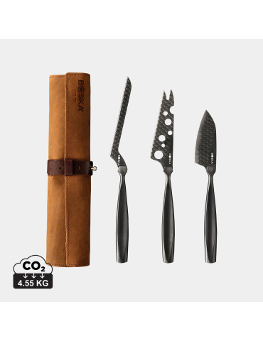 Coffret couteaux à fromage BOSKA Monaco+ Black personnalisable