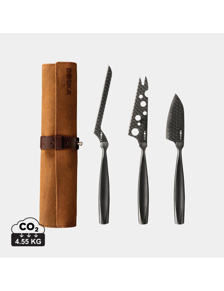 Coffret couteaux à fromage BOSKA Monaco+ Black personnalisable