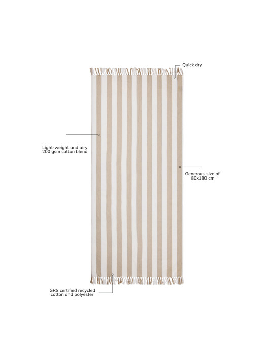 Serviette hammam Vinga Ornos 80 × 180 cm GRS personnalisable