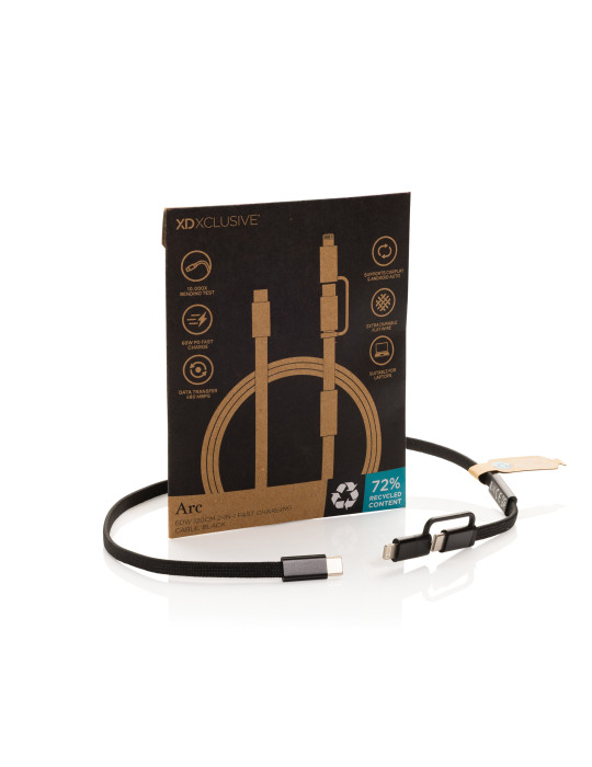 Câble de recharge rapide 60W 2-en-1 Arc RCS personnalisable