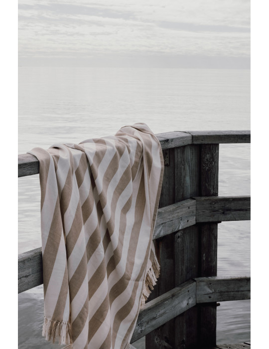 Serviette hammam XXL Vinga Ornos 180 × 180 cm GRS personnalisable