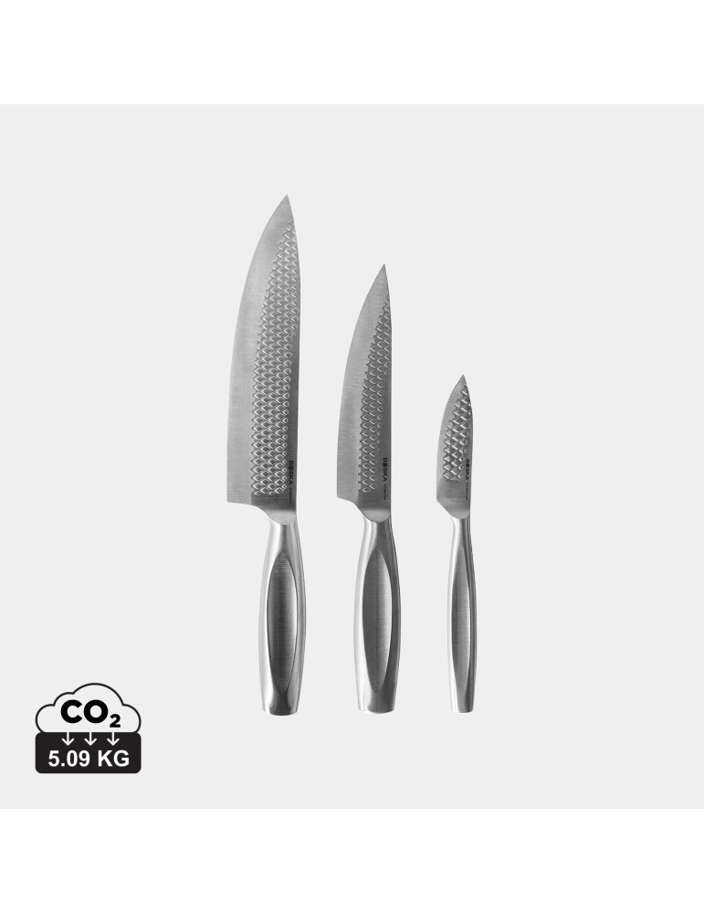 Set de trois couteaux de cuisine BOSKA Monaco+ personnalisable