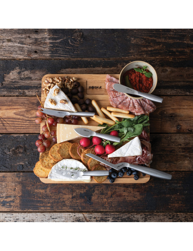Planche et cinq couteaux à fromage BOSKA Copenhague personnalisable