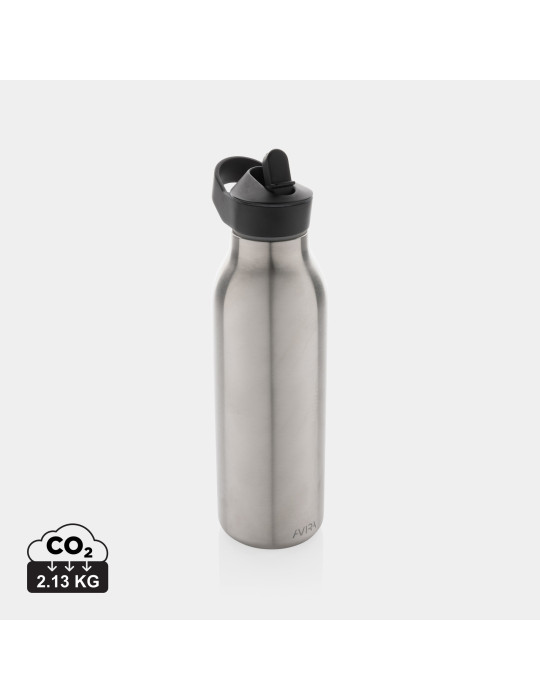 Gourde Avira Ara 500 ml à paille en acier RCS personnalisable
