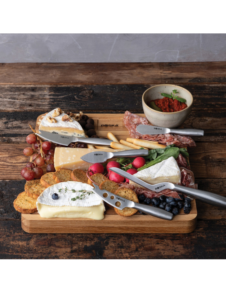 Planche et cinq couteaux à fromage BOSKA Copenhague personnalisable