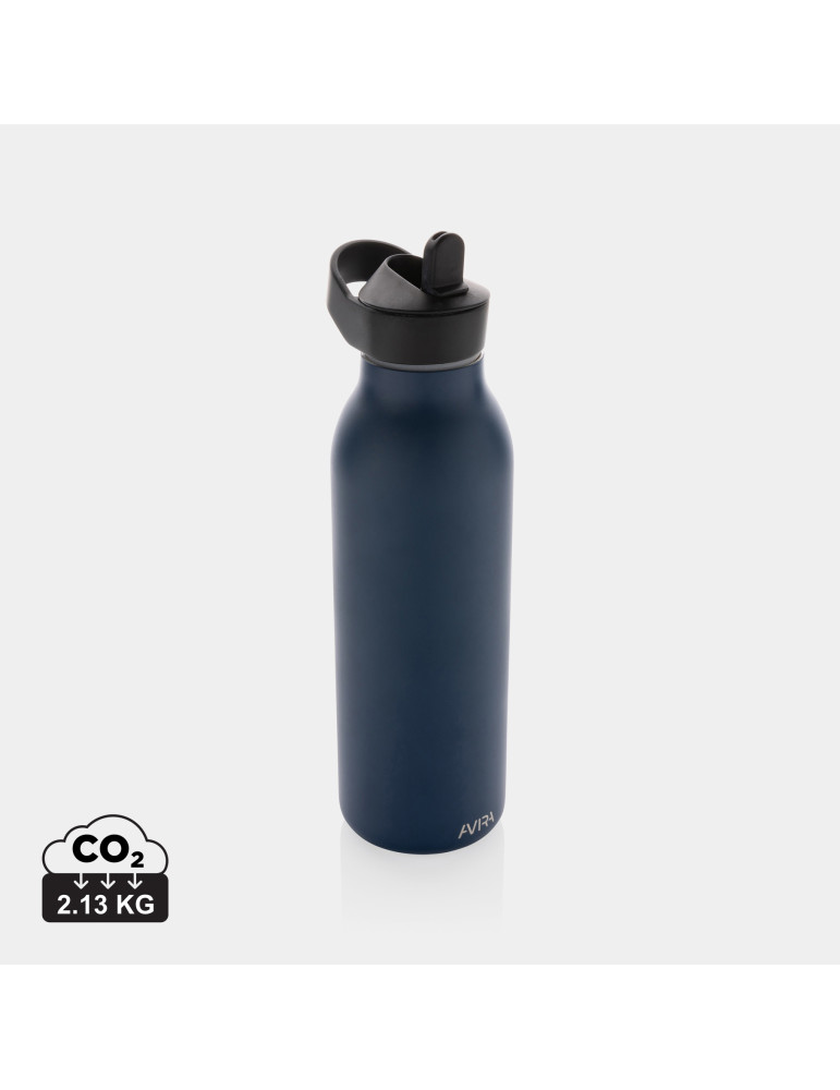 Gourde Avira Ara 500 ml à paille en acier RCS personnalisable