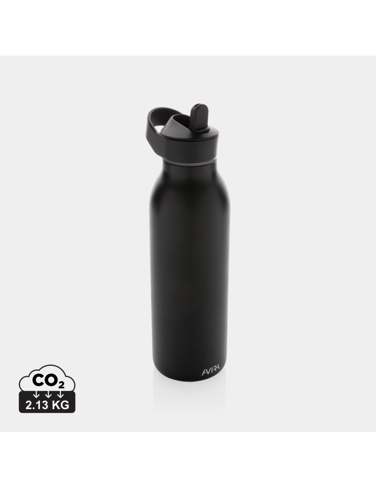 Gourde Avira Ara 500 ml à paille en acier RCS personnalisable