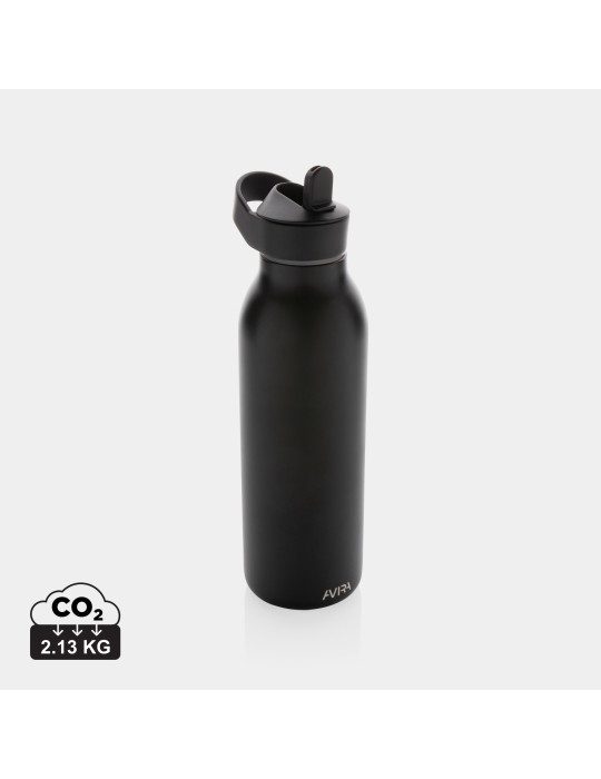 Gourde Avira Ara 500 ml à paille en acier RCS personnalisable