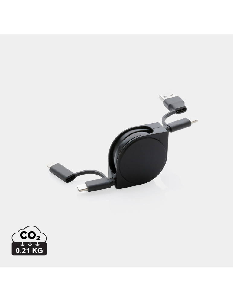 Cable 4 en 1 en TPE et plastique recyclé RCS personnalisable