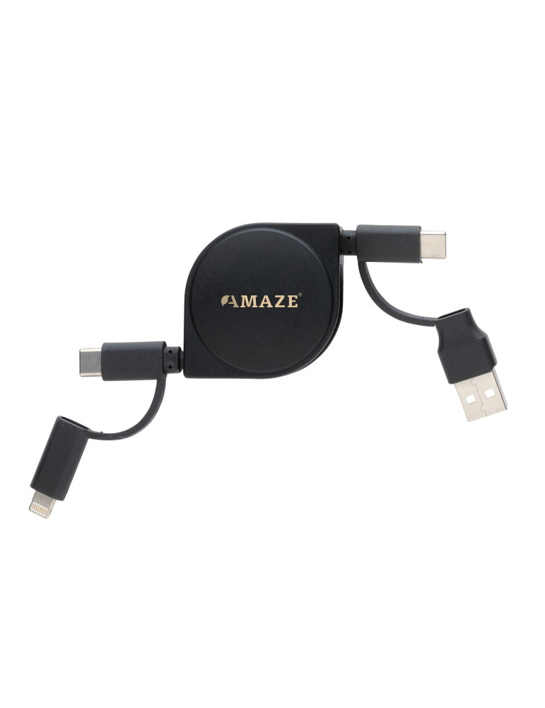 Cable 4 en 1 en TPE et plastique recyclé RCS personnalisable