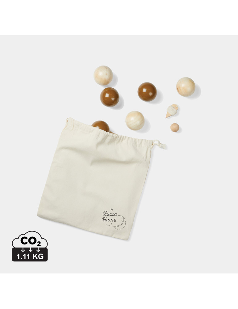Jeu de boules Vinga en pin FSC avec sac personnalisable