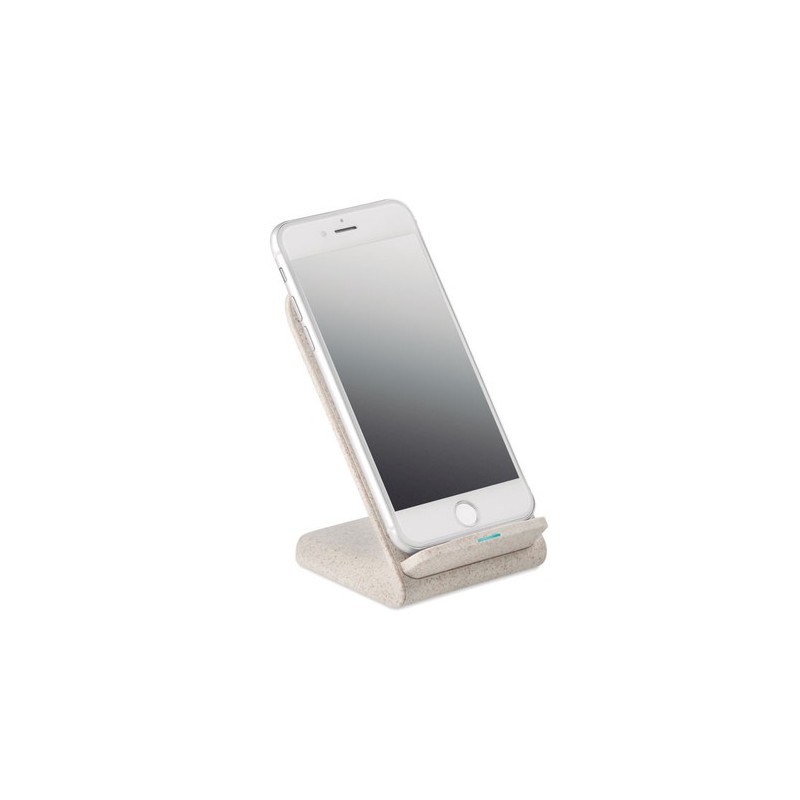 Support et chargeur pratique personnalisé LAYABACK Matières : ABS Couleurs : beige cadeau entreprise pas cher
