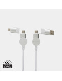 Câble Oakland 6-in-1 à charge 45W en plastique recyclé RCS Urban Vitamin personnalisable