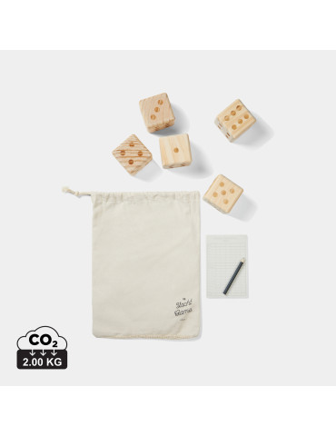 Jeu de cinq grands dés Vinga Yacht en pin FSC personnalisable