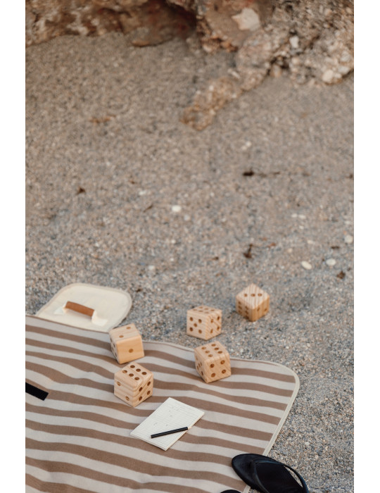 Jeu de cinq grands dés Vinga Yacht en pin FSC personnalisable