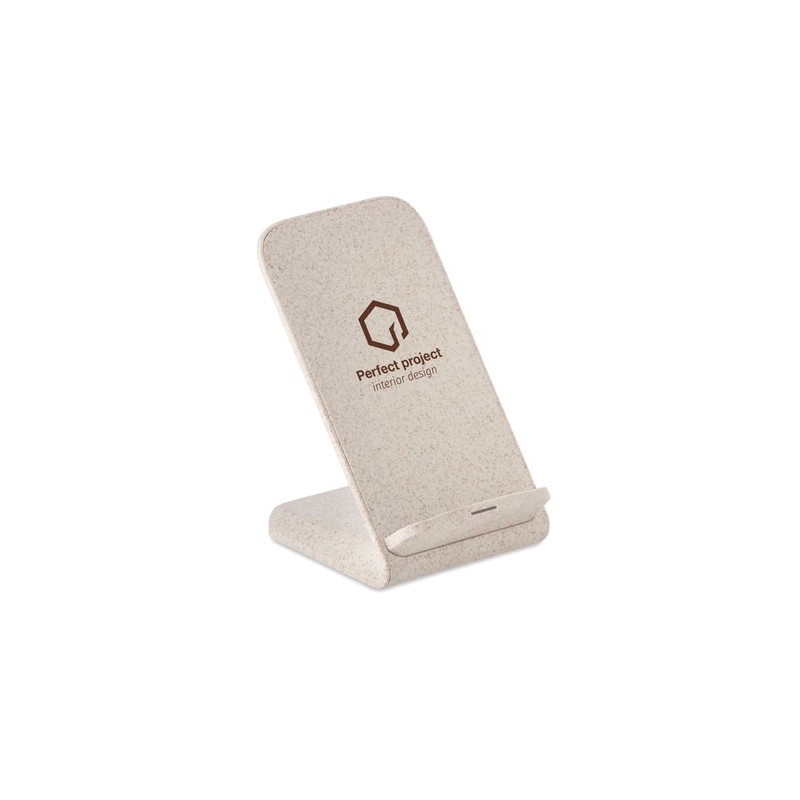 Support et chargeur pratique personnalisé LAYABACK Matières : ABS Couleurs : beige goodies publicitaire événementiel