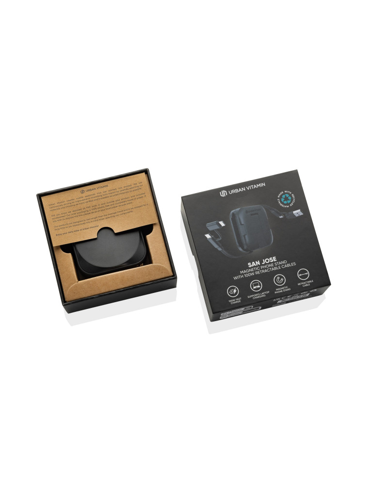 Support magnétique 100W avec câble Urban Vitamin San Jose personnalisable