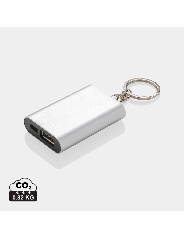Porte-clés batterie aluminium 1 000 mAh personnalisable