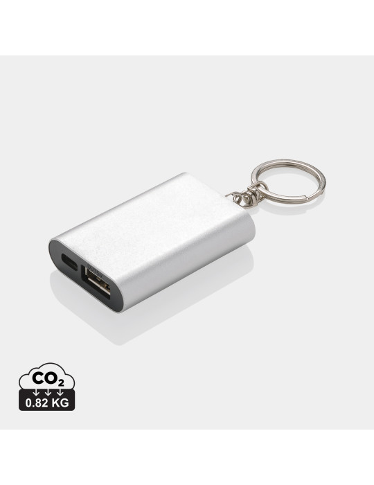 Porte-clés batterie aluminium 1 000 mAh personnalisable