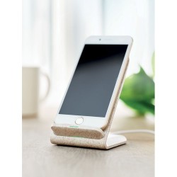 Support et chargeur pratique personnalisé LAYABACK Matières : ABS Couleurs : beige impression haute définition