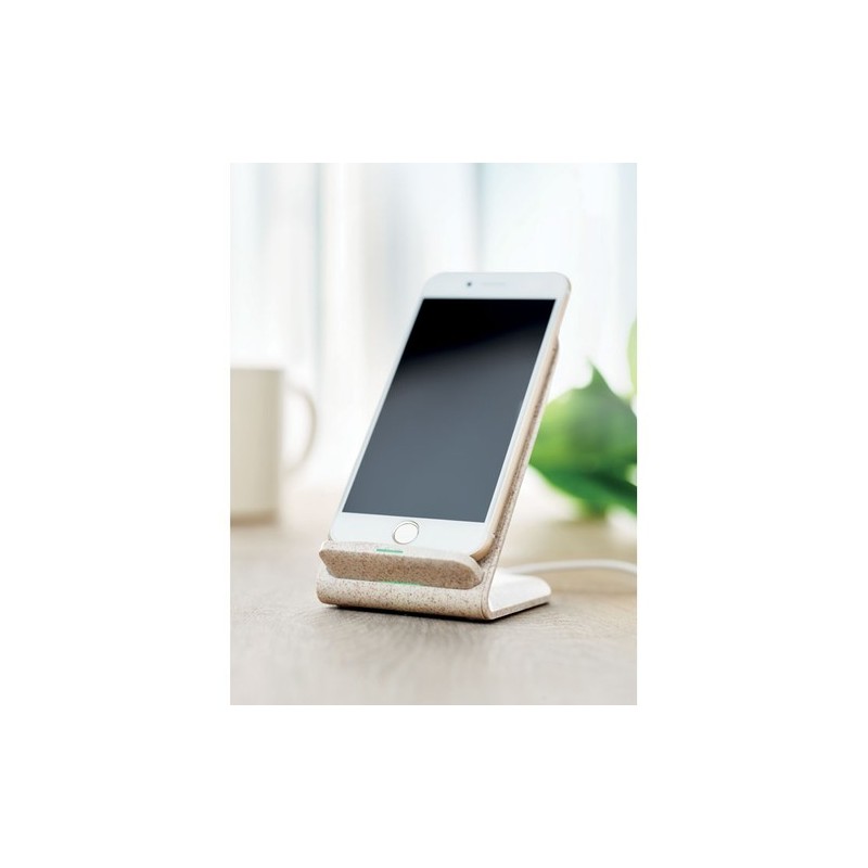 Support et chargeur pratique personnalisé LAYABACK Matières : ABS Couleurs : beige impression haute définition