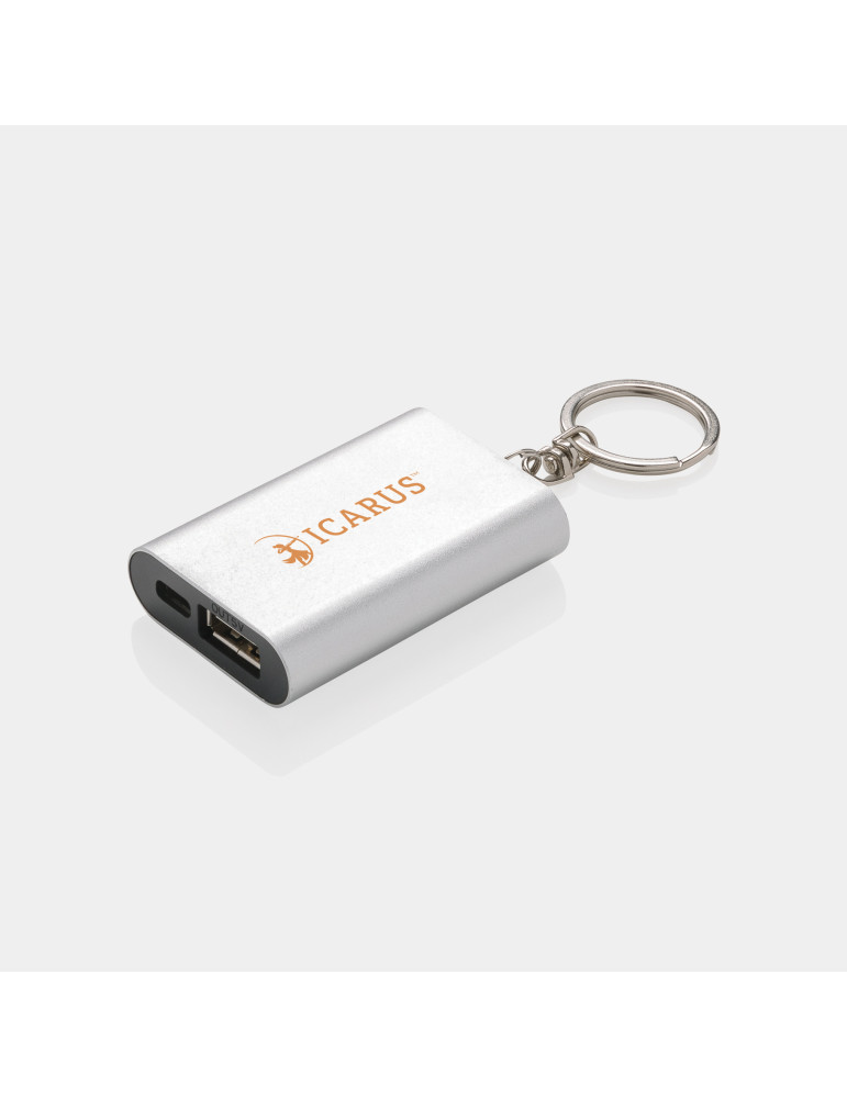 Porte-clés batterie aluminium 1 000 mAh personnalisable