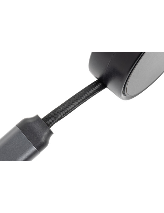 Câble 60W rétractable 6 en 1 en aluminium recyclé Terra RCS personnalisable