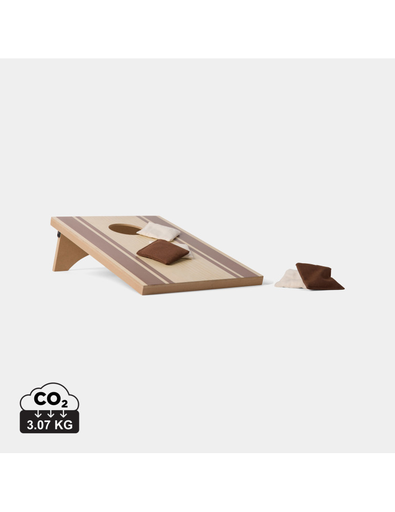 Jeu de cornhole Vinga avec six sacs à lancer personnalisable