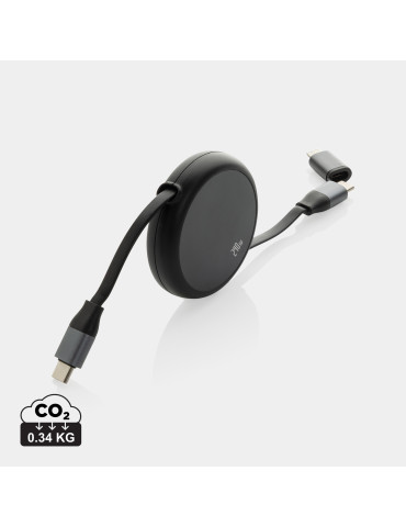 Câble rétractable 240W 2-en-1 en aluminium RCS Terra personnalisable