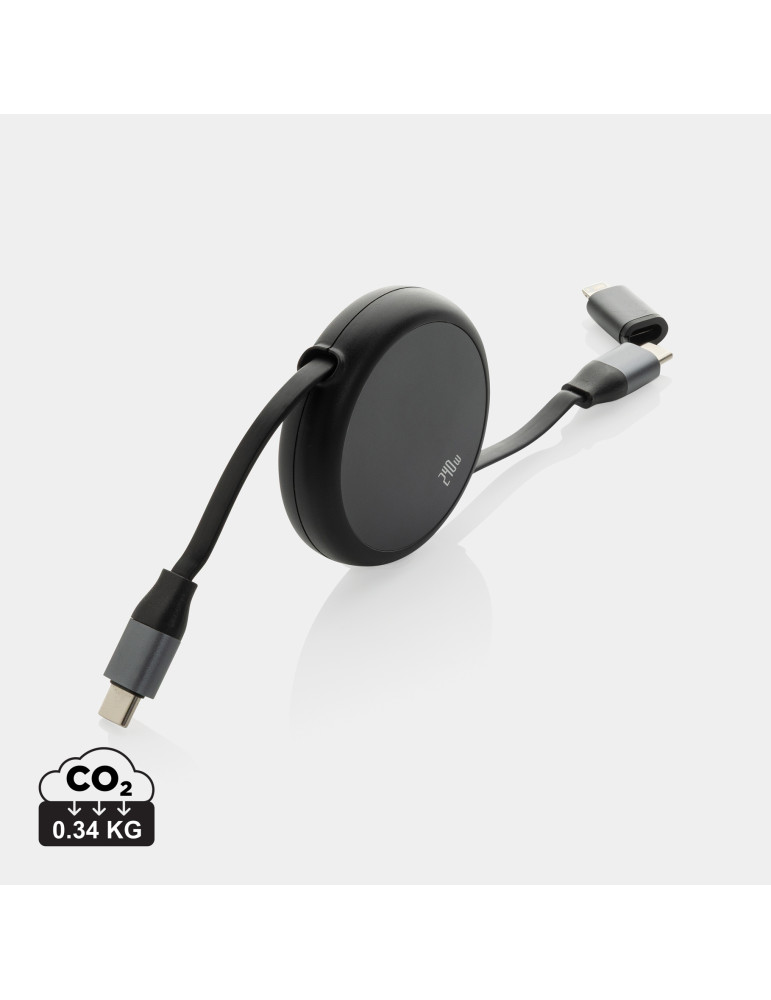 Câble rétractable 240W 2-en-1 en aluminium RCS Terra personnalisable