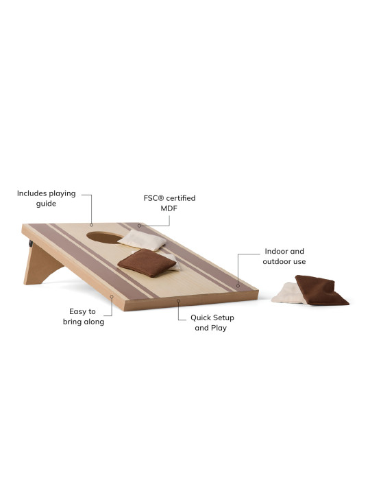 Jeu de cornhole Vinga avec six sacs à lancer personnalisable