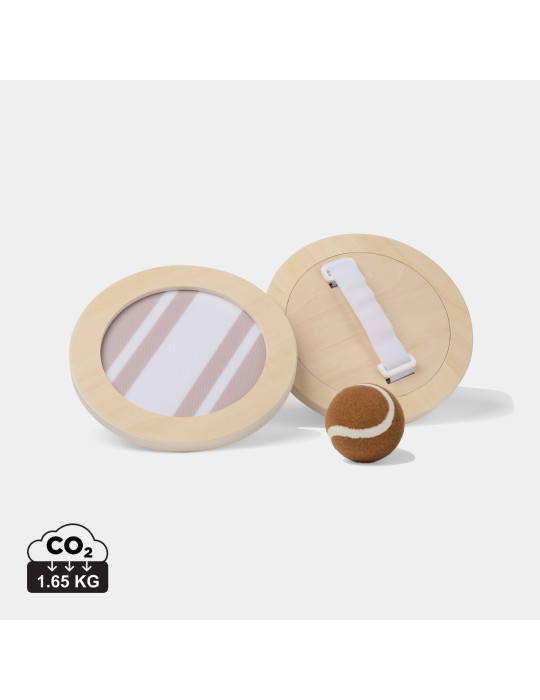Jeu de deux raquettes scratch Vinga avec balle personnalisable