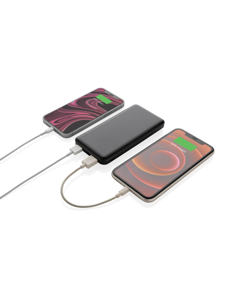 Batterie externe de poche 10 000 mAh double USB personnalisable