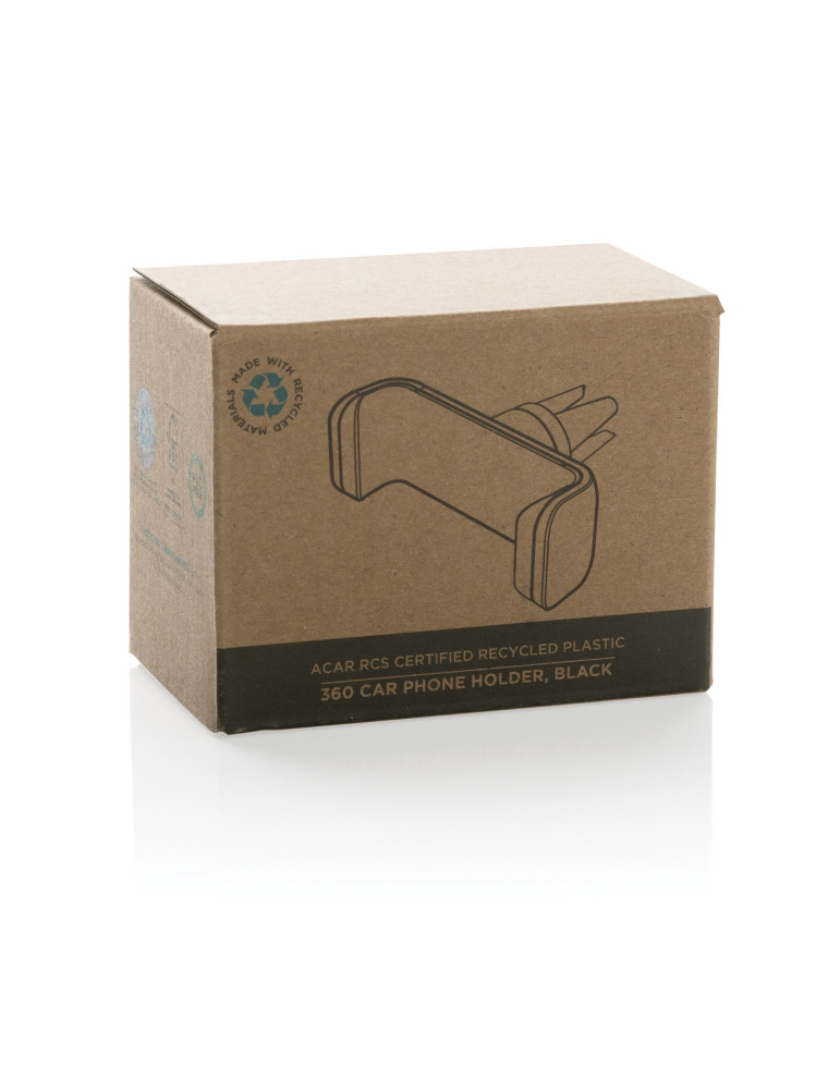 Support voiture en plastique recyclé RCS, Acar personnalisable