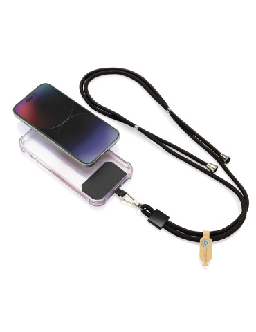 Tour de cou téléphone réglable en rPET recyclé RCS CarryLoop personnalisable 2