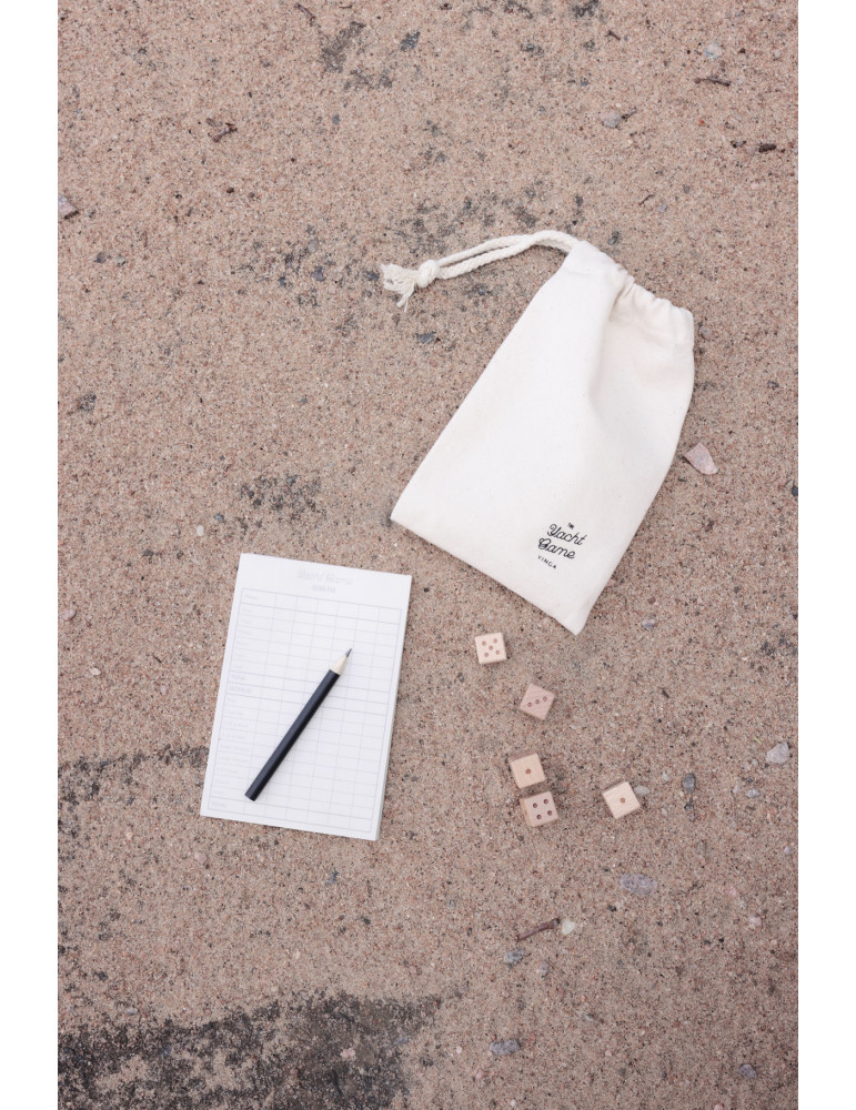 Jeu de dés Vinga Yacht format standard pin FSC personnalisable