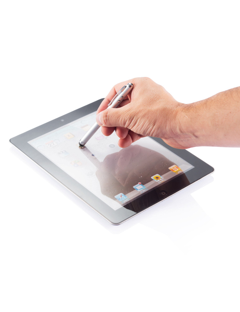 Stylo 4-en-1 avec stylet laser et torche personnalisable
