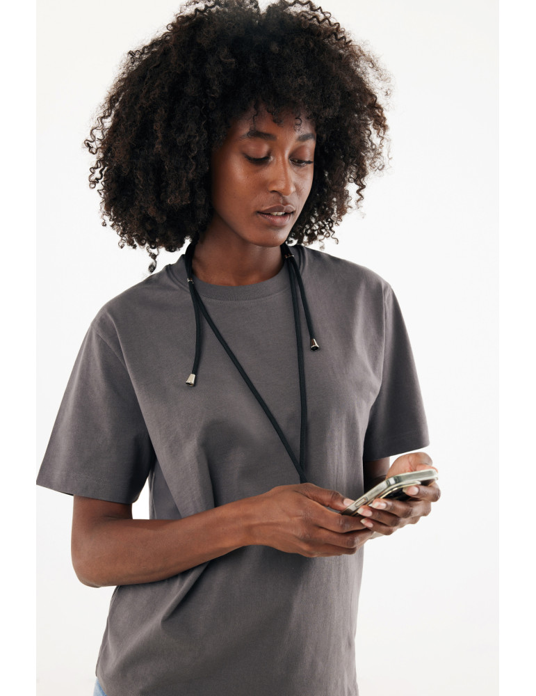 Tour de cou téléphone réglable en rPET recyclé RCS CarryLoop personnalisable