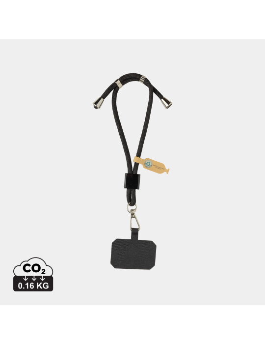 Bracelet téléphone réglable en rPET recyclé RCS CarryLoop personnalisable