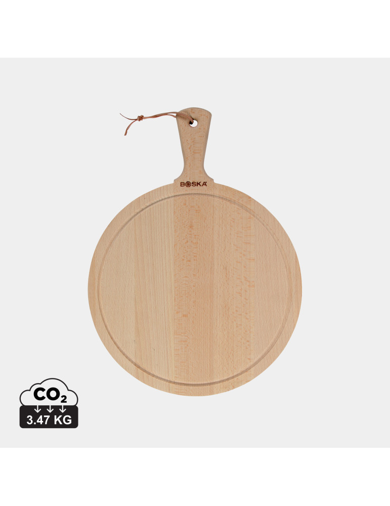 Planche de service ronde BOSKA Amigo L en bois personnalisable