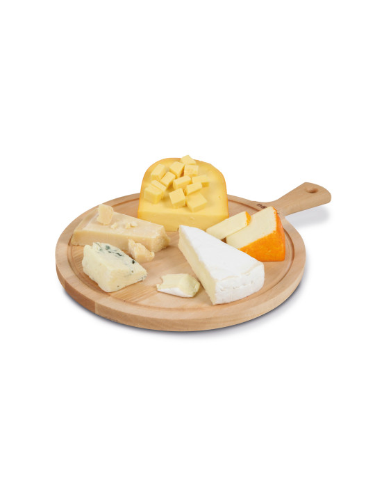 Planche de service ronde BOSKA Amigo L en bois personnalisable