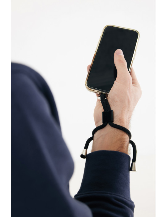 Bracelet téléphone réglable en rPET recyclé RCS CarryLoop personnalisable