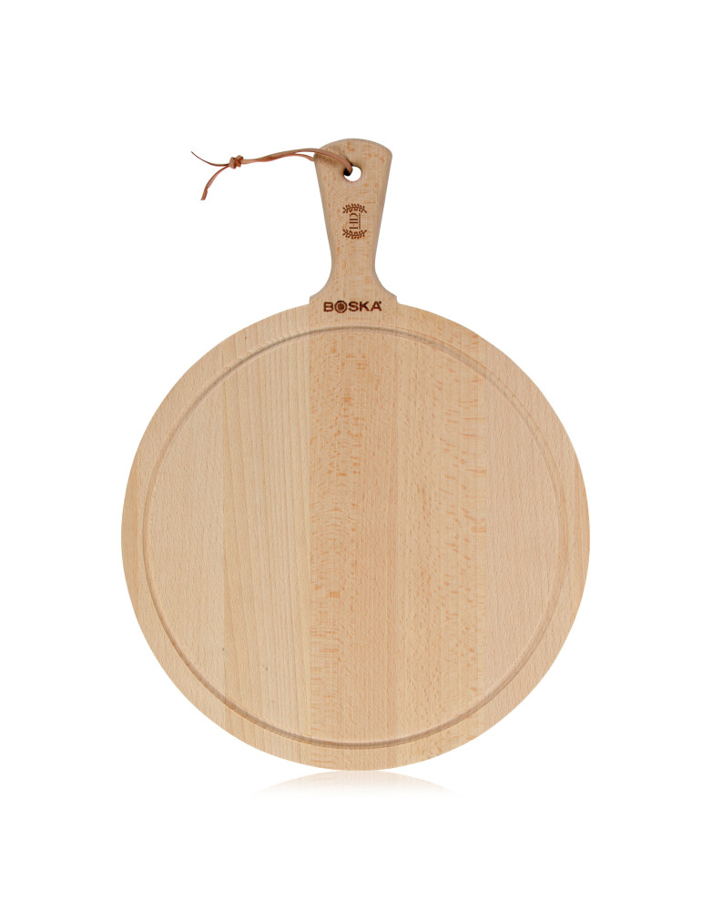 Planche de service ronde BOSKA Amigo L en bois personnalisable