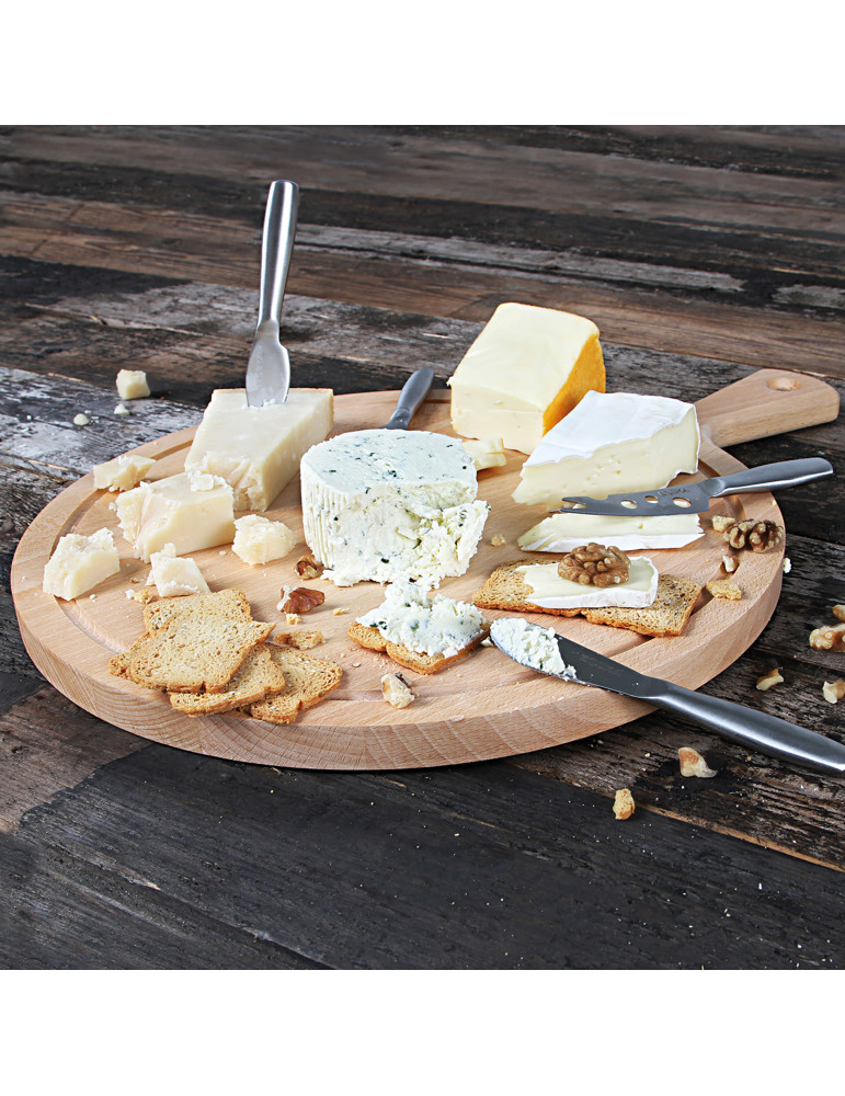 Planche de service ronde BOSKA Amigo L en bois personnalisable