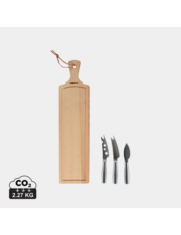 Set fromage BOSKA Amigo avec planche et trois couteaux personnalisable