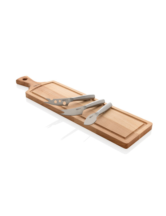 Set fromage BOSKA Amigo avec planche et trois couteaux personnalisable