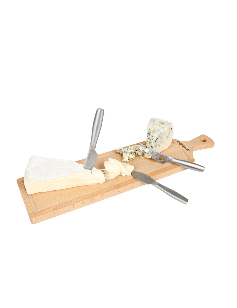 Set fromage BOSKA Amigo avec planche et trois couteaux personnalisable