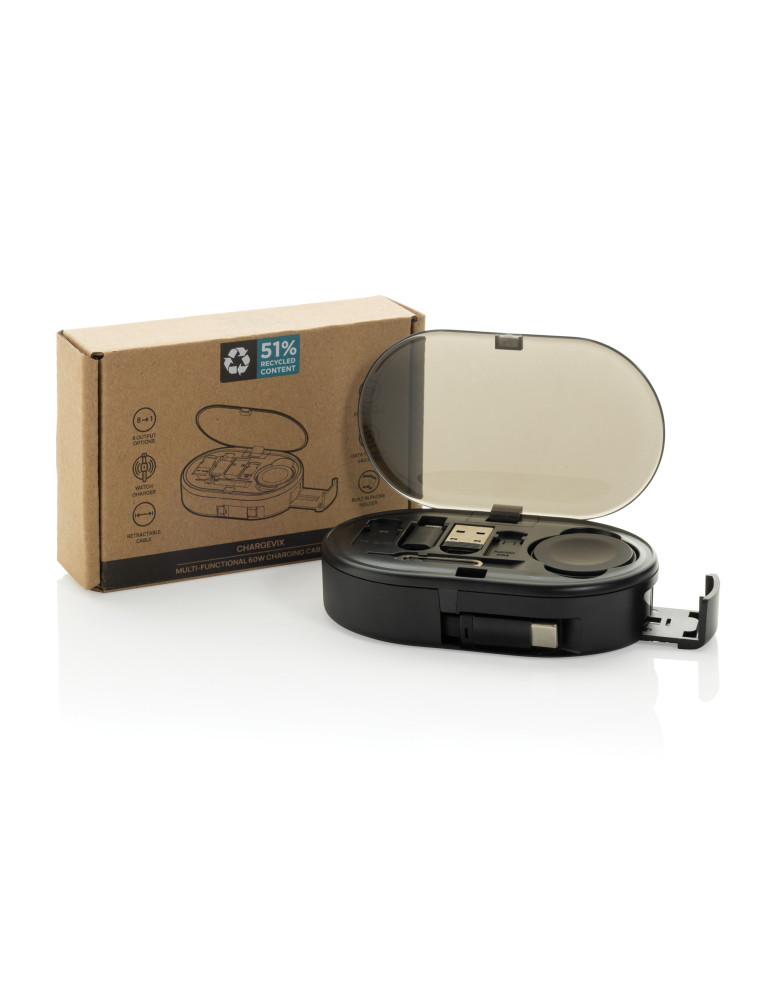 Kit de recharge 60W en plastique recyclé RCS Chargevix personnalisable