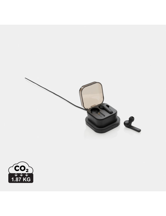 Écouteurs TWS avec boîtier et chargeur sans fil personnalisables